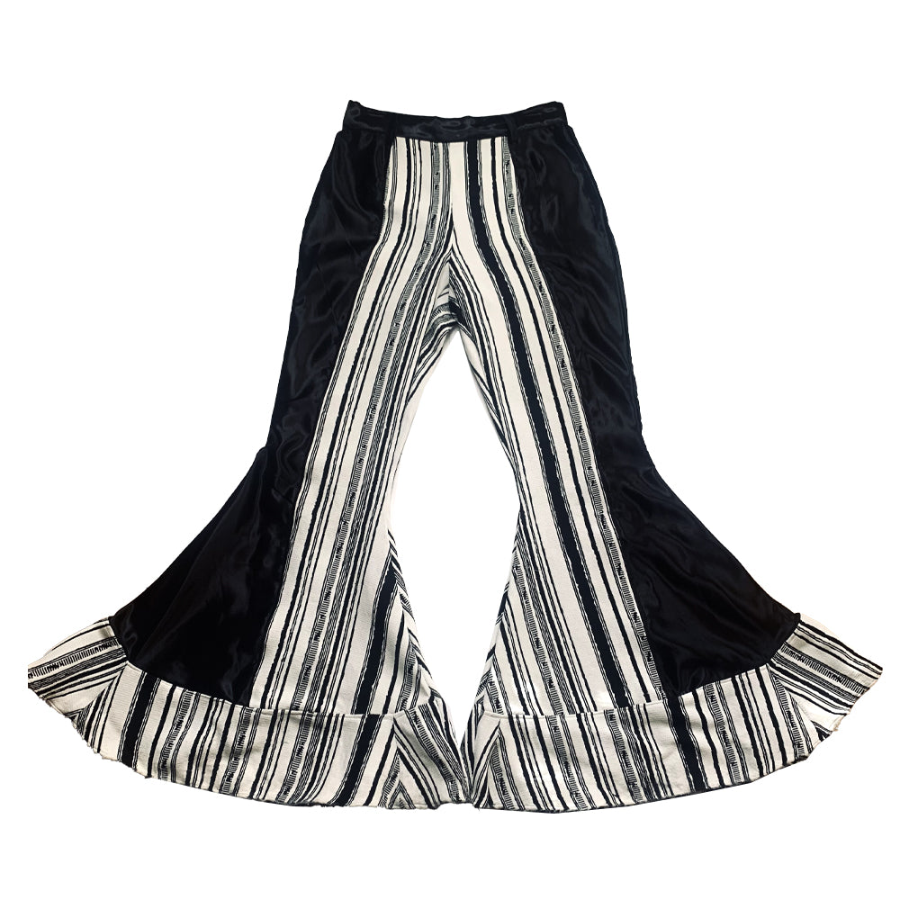 High-Waisted Bell Bottom Tuxedo Pant